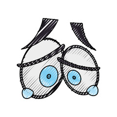 Cartoon eyes expression icon vector illustration graphic design