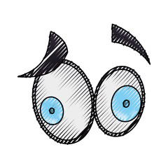 Cartoon eyes expression icon vector illustration graphic design