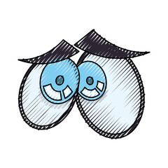 Cartoon eyes expression icon vector illustration graphic design