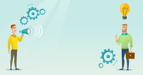 Announcement for business idea vector illustration