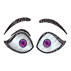 Cartoon eyes expression icon vector illustration graphic design