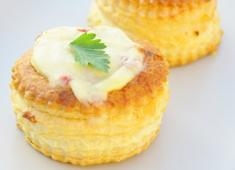 bouchée à la reine à la béchamel et jambon