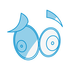 Cartoon eyes expression icon vector illustration graphic design