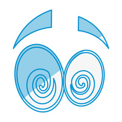 Cartoon eyes expression icon vector illustration graphic design