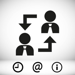 Business people team crowdy walk silhouette concept businesspeople group human resources over world map background vector icon