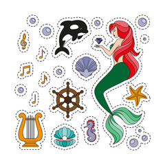 Fototapeta premium Fashion patch badges