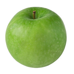 Green apple on white isolated background
