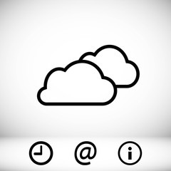 cloud icon stock vector illustration flat design