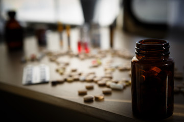 A lot of colorful medication and pills