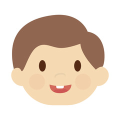 cute happy boy, cartoon icon over white background. colorful design. vector illustration