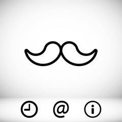 mustache icon stock vector illustration flat design