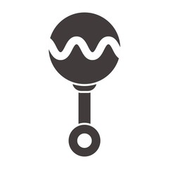 baby rattler icon over white background. vector illustration