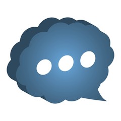 speech cloud icon over white background. vector illustration