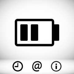 battery vector icon stock vector illustration flat design