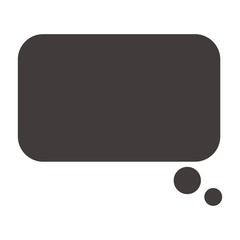 speech rectangle icon over white background. vector illustration
