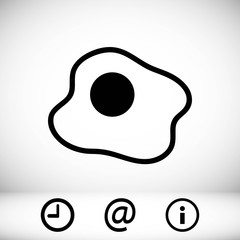 scrambled eggs icon stock vector illustration flat design