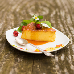 Homemade Flan dessert