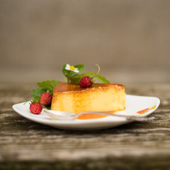 Homemade Flan dessert