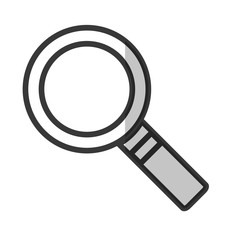 magnifying glass icon over white background. vector illustration