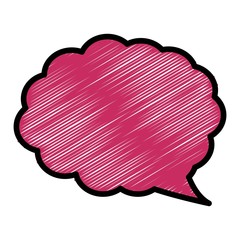 speech bubble icon over white background. colorful design. vector illustration