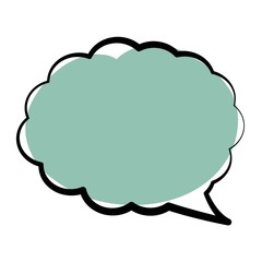 speech bubble icon over white background. colorful design. vector illustration