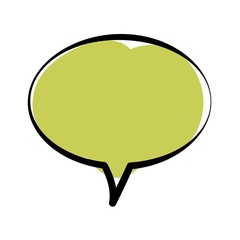 speech bubble icon over white background. colorful design. vector illustration