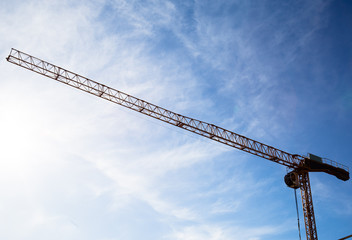 Construction Crane on a Clear Day