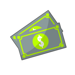 money bill icon over white background. vector illustration