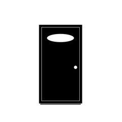 door icon over white background. vector illustration