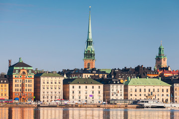 Fototapeta na wymiar Gamla Stan city in central Stockholm