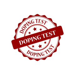 Doping test red stamp illustration