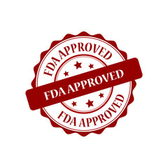 Fda approved red stamp illustration