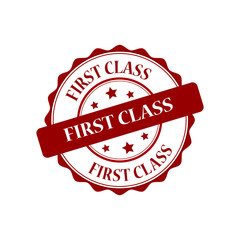 First class red stamp illustration