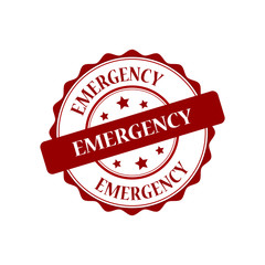 Emergency red stamp illustration