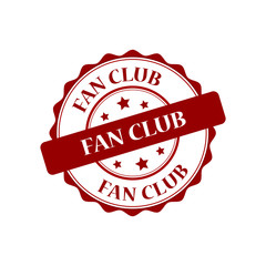 Obraz premium Fan club red stamp illustration