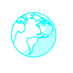 earth planet icon over white background. vector illustration