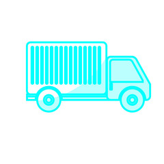 cargo truck icon over white background. vector illlustration