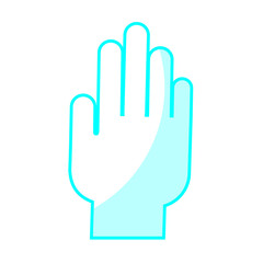 human hand icon over white background. vector illustration