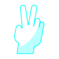 human hand icon over white background. vector illustration