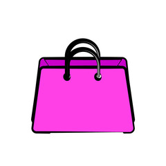 shopping bag icon over white background. colorful design. vector illustration
