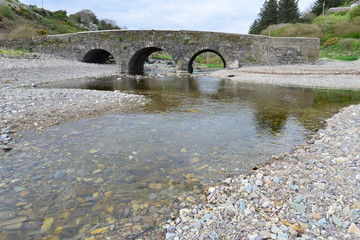 Fototapeta na wymiar A road bridge near the Hamlet of Knock in Ireland