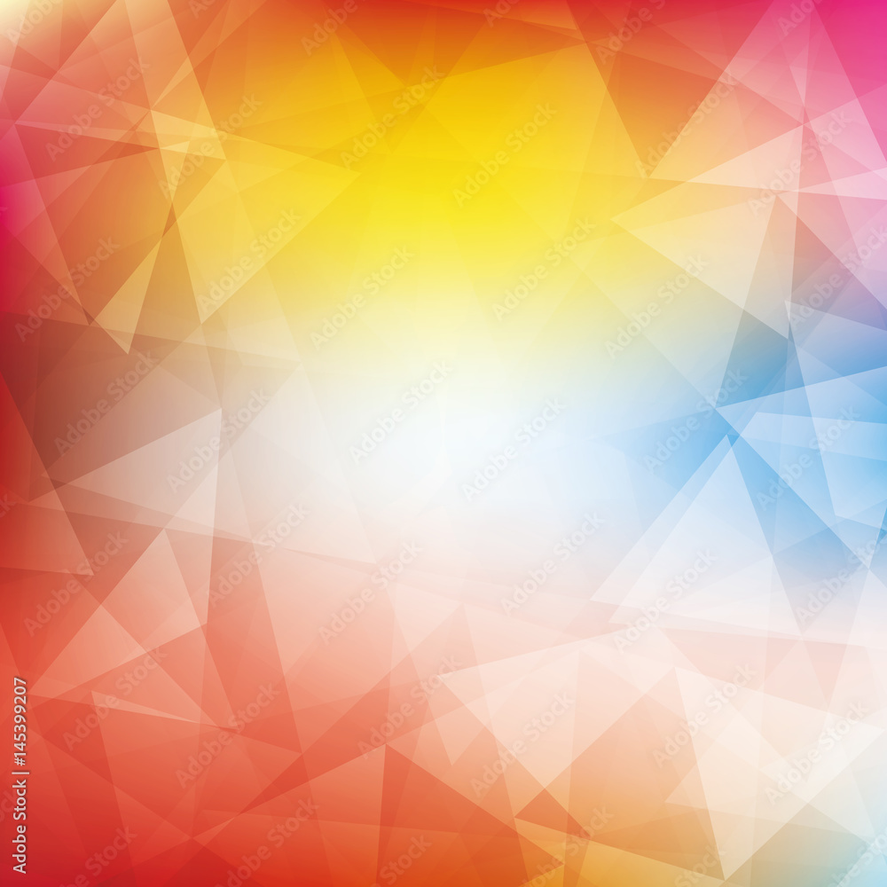 Aufkleber bright pattern textured by triangles. colorful vector background. cmyk colors
