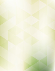 Abstract greeny yellowish geometric pattern with triangles. Vertical vector graphic background