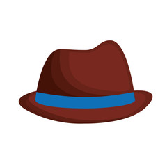 hat accessory icon over white background. colorful design. vector illustration