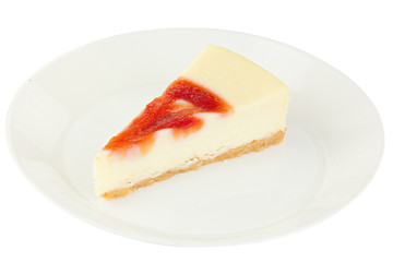 delicious cheesecake with strawberries