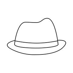 hat accessory icon over white background. vector illustration