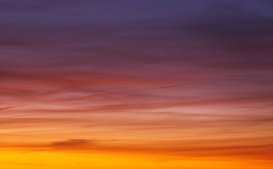 Beautiful colorful sky during sunset or sunrise.