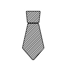 elegant tie icon over white background. vector illustration