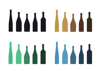 silhouettes of bottles