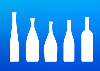 silhouettes of bottles